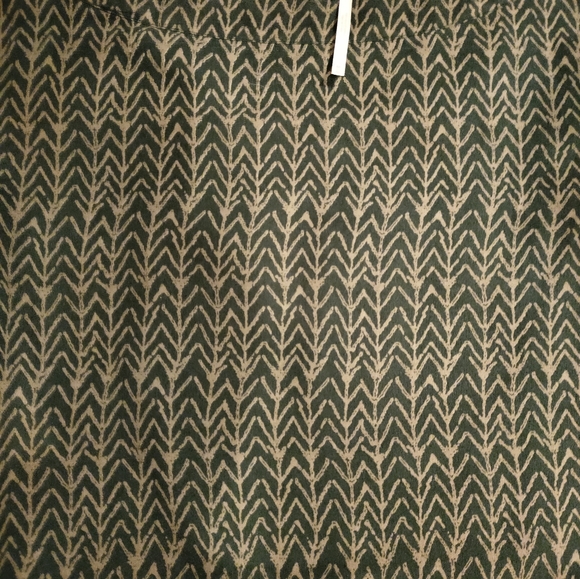 Free People Bohemian Green Geometric Pattern Big Bell Sleeve Cropped Top Medium - Picture 7 of 8